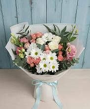 Букет цветов из:  Розы, Лизиантусы и Хризантемы #REPLACE_PRED# Воронки