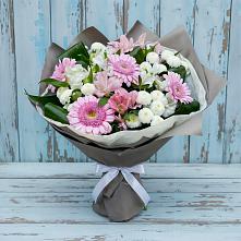 Букет цветов из:  Герберы, Альстромерии и Хризантемы #REPLACE_PRED# Воронки