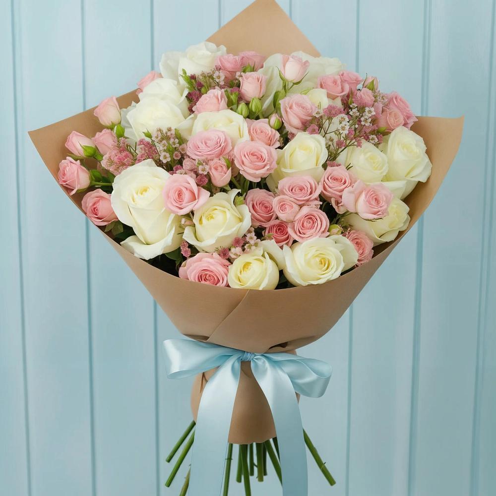 Букет цветов из: Розы в Воронки