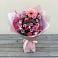 Букет цветов из: Розы, Герберы и Хризантемы в Воронки