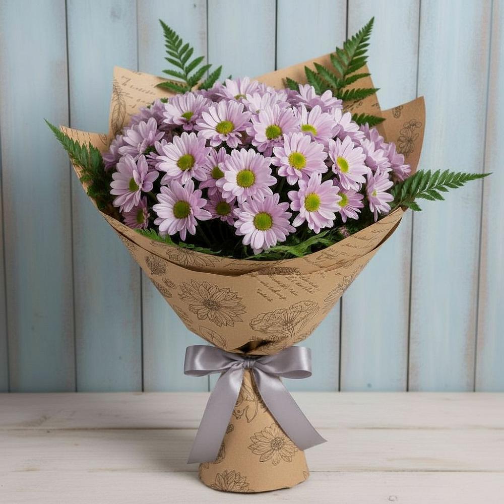 Букет цветов из: Хризантемы в Воронки