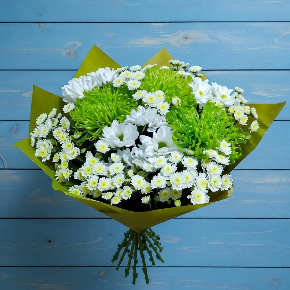 Букет цветов из: Хризантемы в Воронки