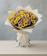Букет цветов из:  Хризантемы в Воронки
