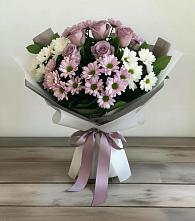 Букет цветов из:  Хризантемы и Розы #REPLACE_PRED# Воронки