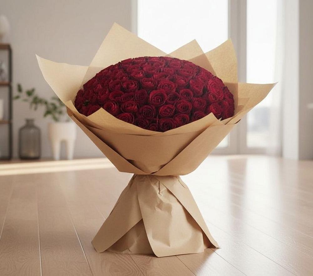 Букет 101 Красная роза в Воронки