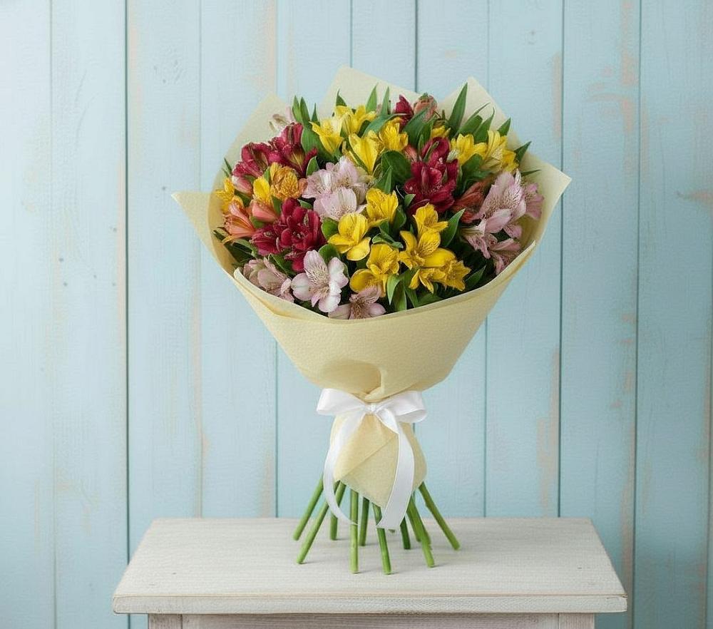 Букет цветов из: Альстромерии в Воронки